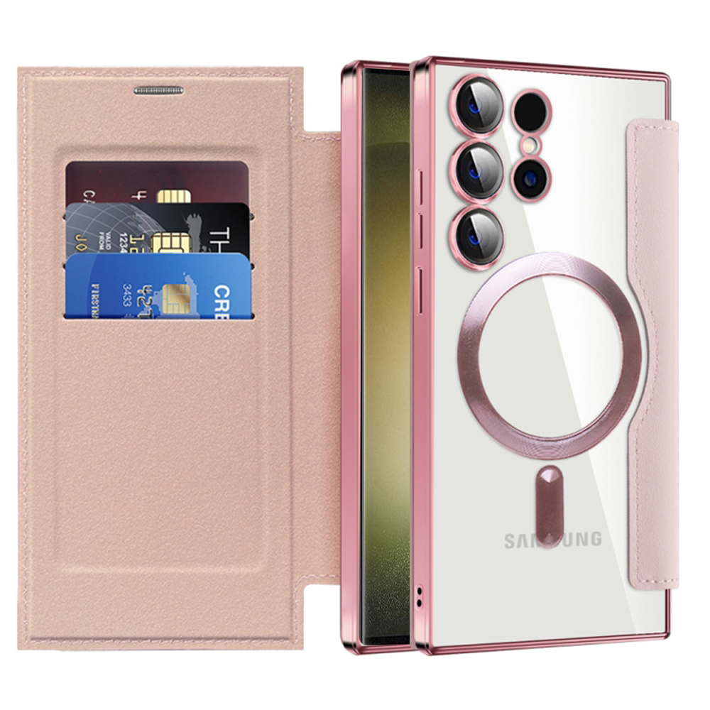 Калъф за Samsung Galaxy S23 Ultra - Techsuit SmartMag Book Case - Розов