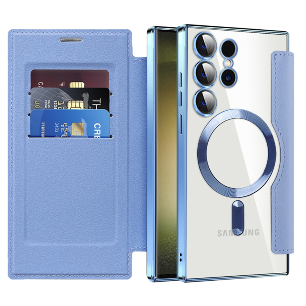 Калъф за Samsung Galaxy S23 Ultra - Techsuit SmartMag Book Case - Светлосин