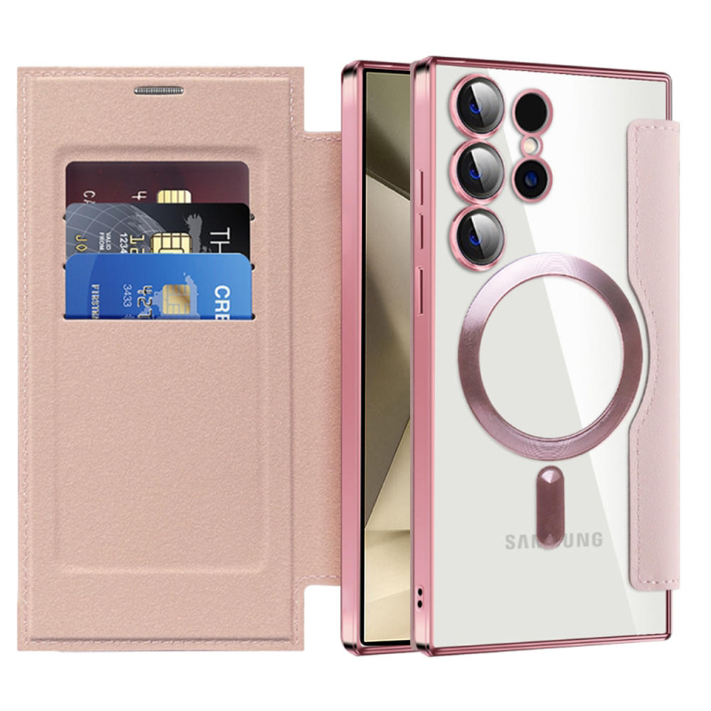 Калъф за Samsung Galaxy S24 Ultra - Techsuit SmartMag Book Case - Розов