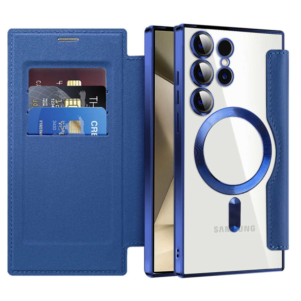 Калъф за Samsung Galaxy S24 Ultra - Techsuit SmartMag Book Case - Син