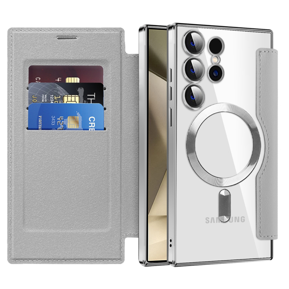 Калъф за Samsung Galaxy S24 Ultra - Techsuit SmartMag Book Case - Сив