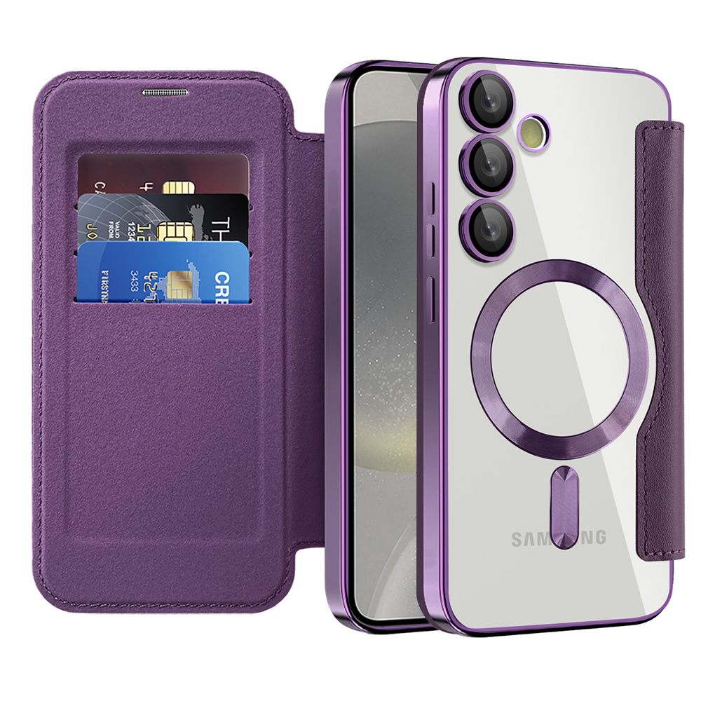 Калъф за Samsung Galaxy S24 Plus - Techsuit SmartMag Book Case - Лилав