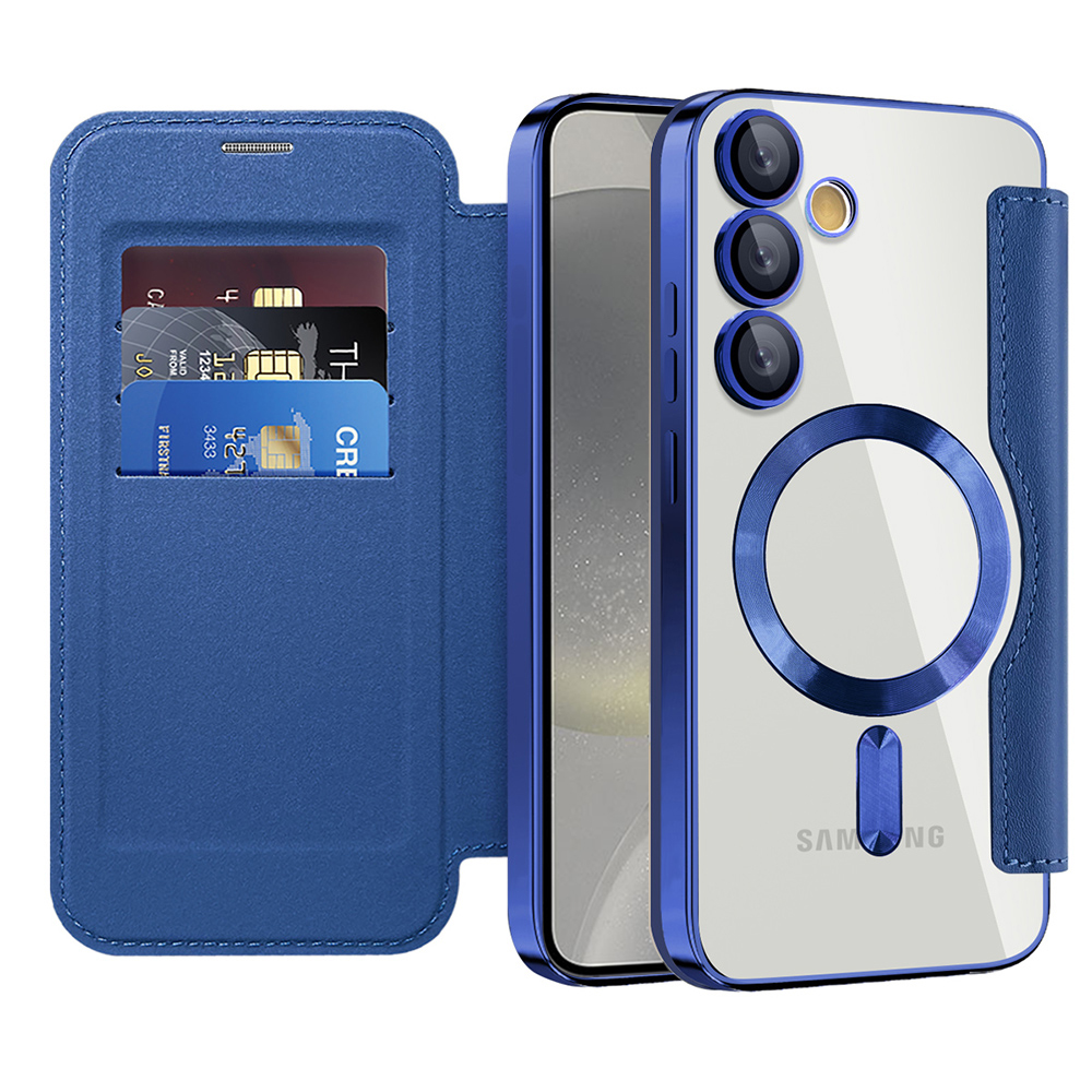 Калъф за Samsung Galaxy S24 Plus - Techsuit SmartMag Book Case - Син