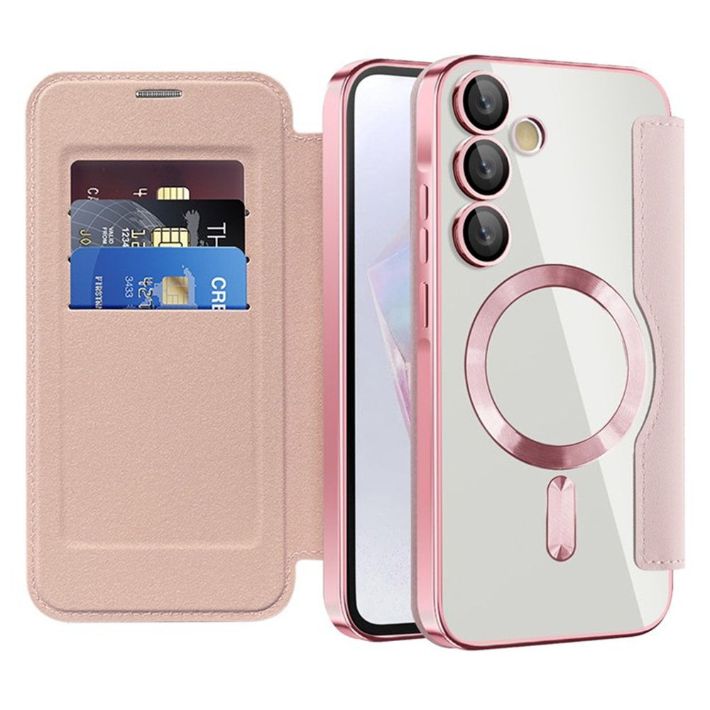 Калъф за Samsung Galaxy A35 5G - Techsuit SmartMag Book Case - Розов