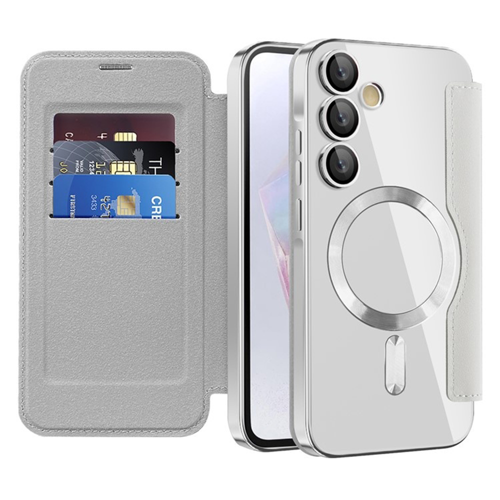 Калъф за Samsung Galaxy A35 5G - Techsuit SmartMag Book Case - Сив