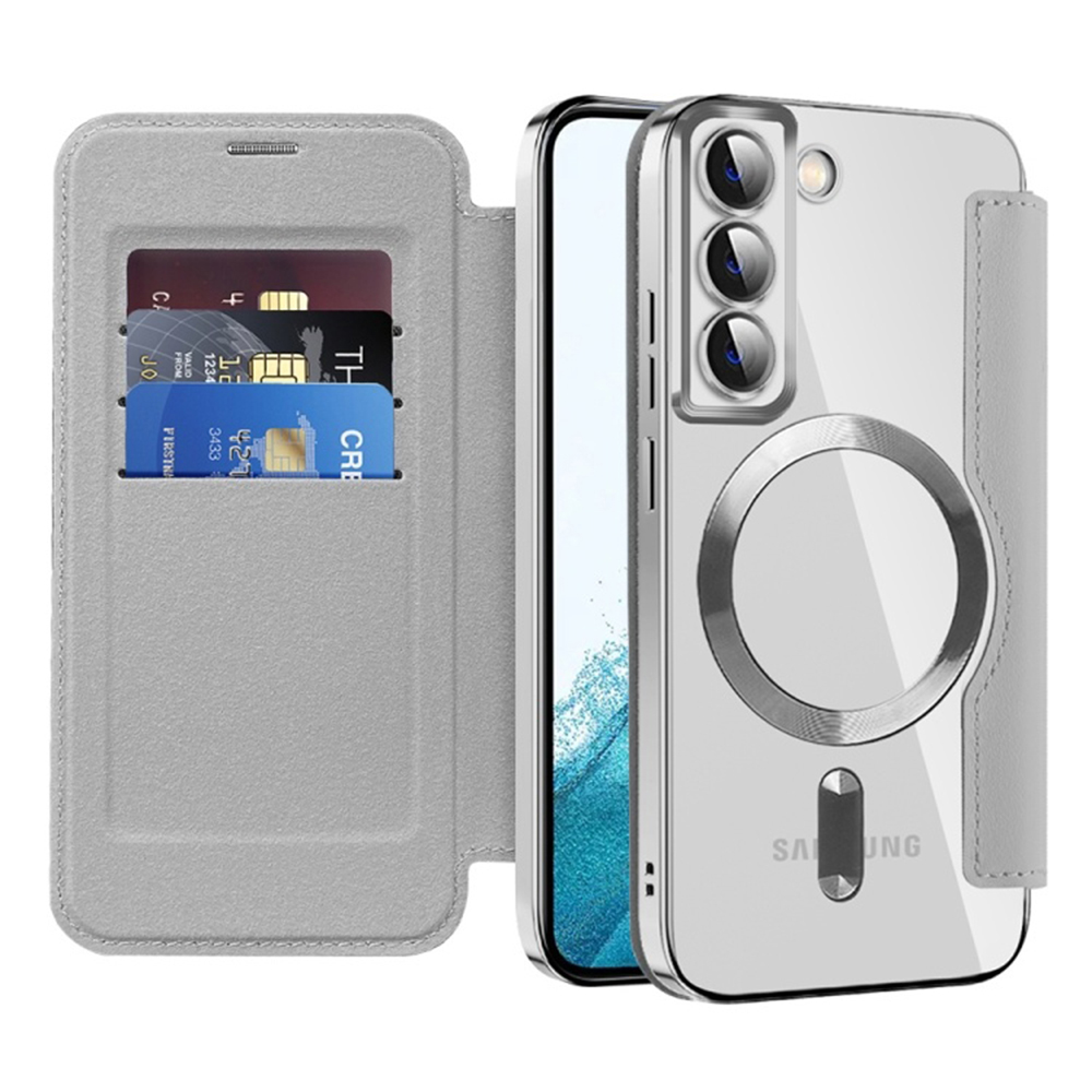 Калъф за Samsung Galaxy S22 5G - Techsuit SmartMag Book Case - Сив