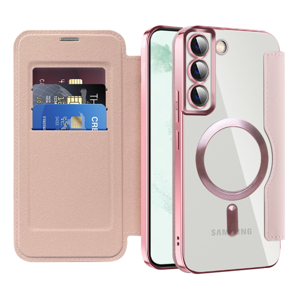 Калъф за Samsung Galaxy S22 Plus 5G - Techsuit SmartMag Book Case - Розов