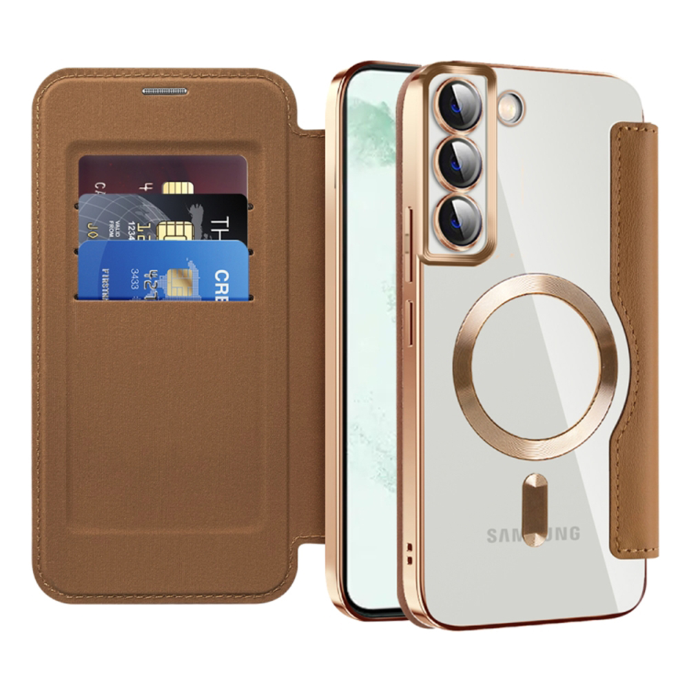 Калъф за Samsung Galaxy S22 Plus 5G - Techsuit SmartMag Book Case - Кафяв