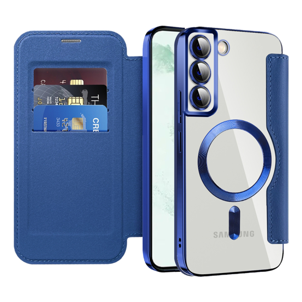Калъф за Samsung Galaxy S22 Plus 5G - Techsuit SmartMag Book Case - Син