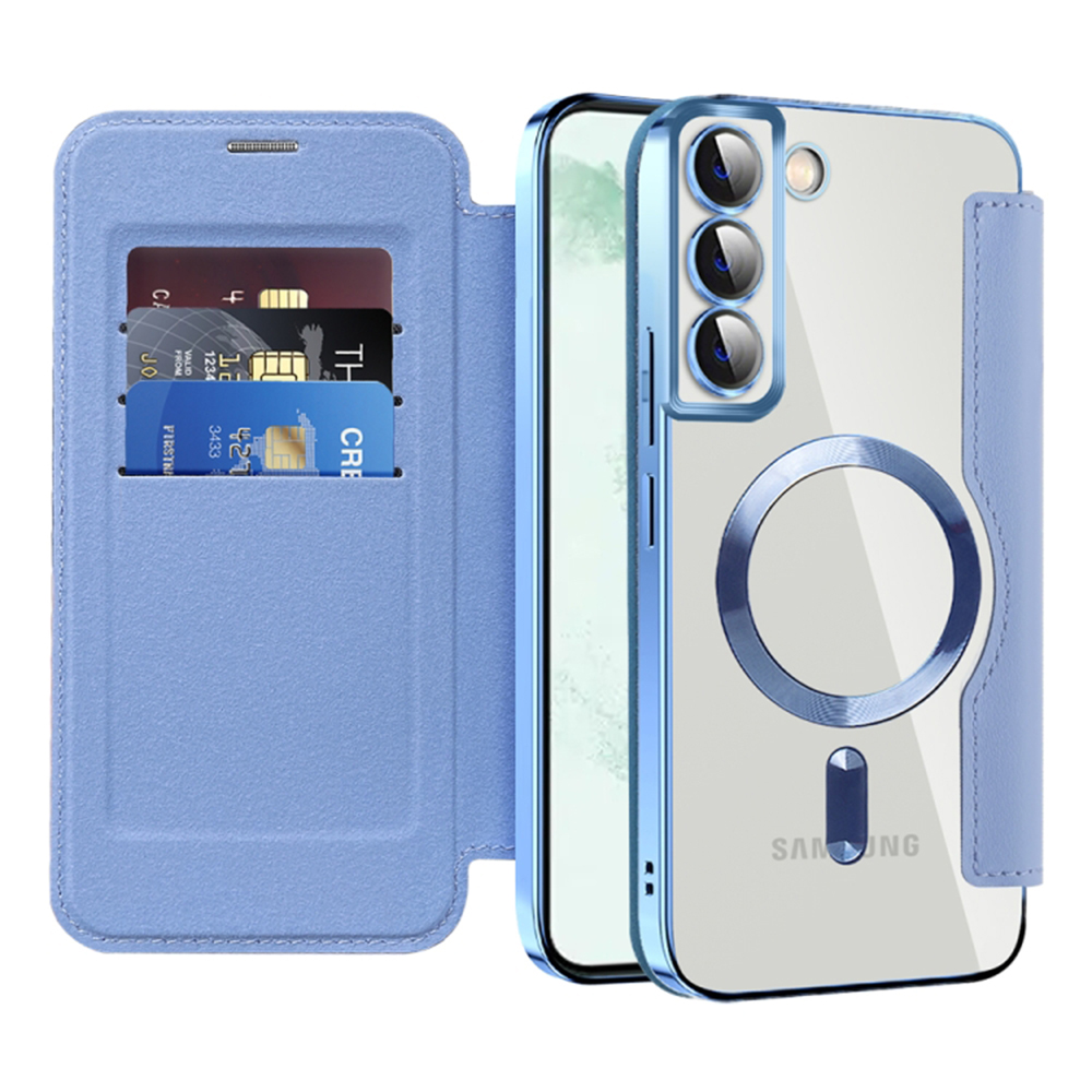 Калъф за Samsung Galaxy S22 Plus 5G - Techsuit SmartMag Book Case - Светлосин