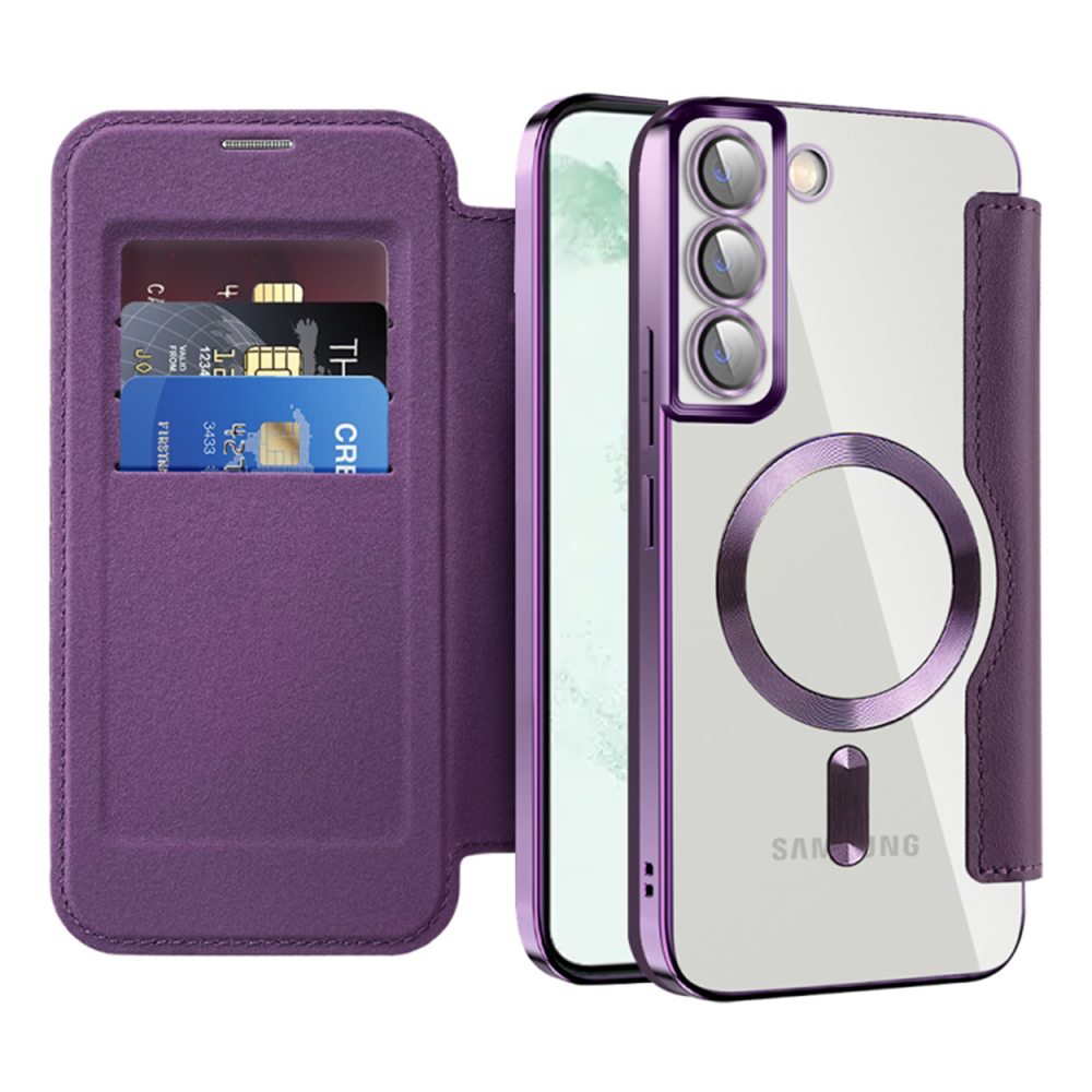 Калъф за Samsung Galaxy S22 Plus 5G - Techsuit SmartMag Book Case - Лилав