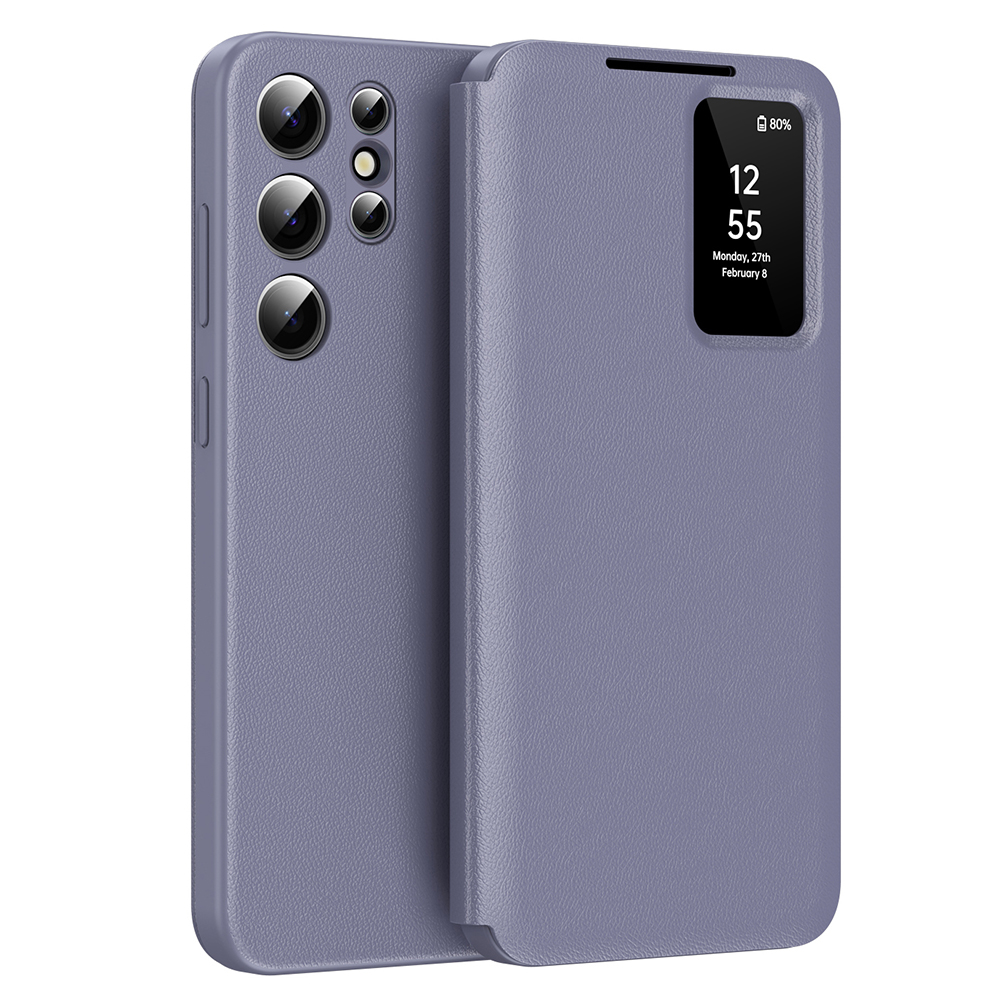 Калъф за Samsung Galaxy S22 Ultra 5G - Techsuit SmartView Series - Лилав