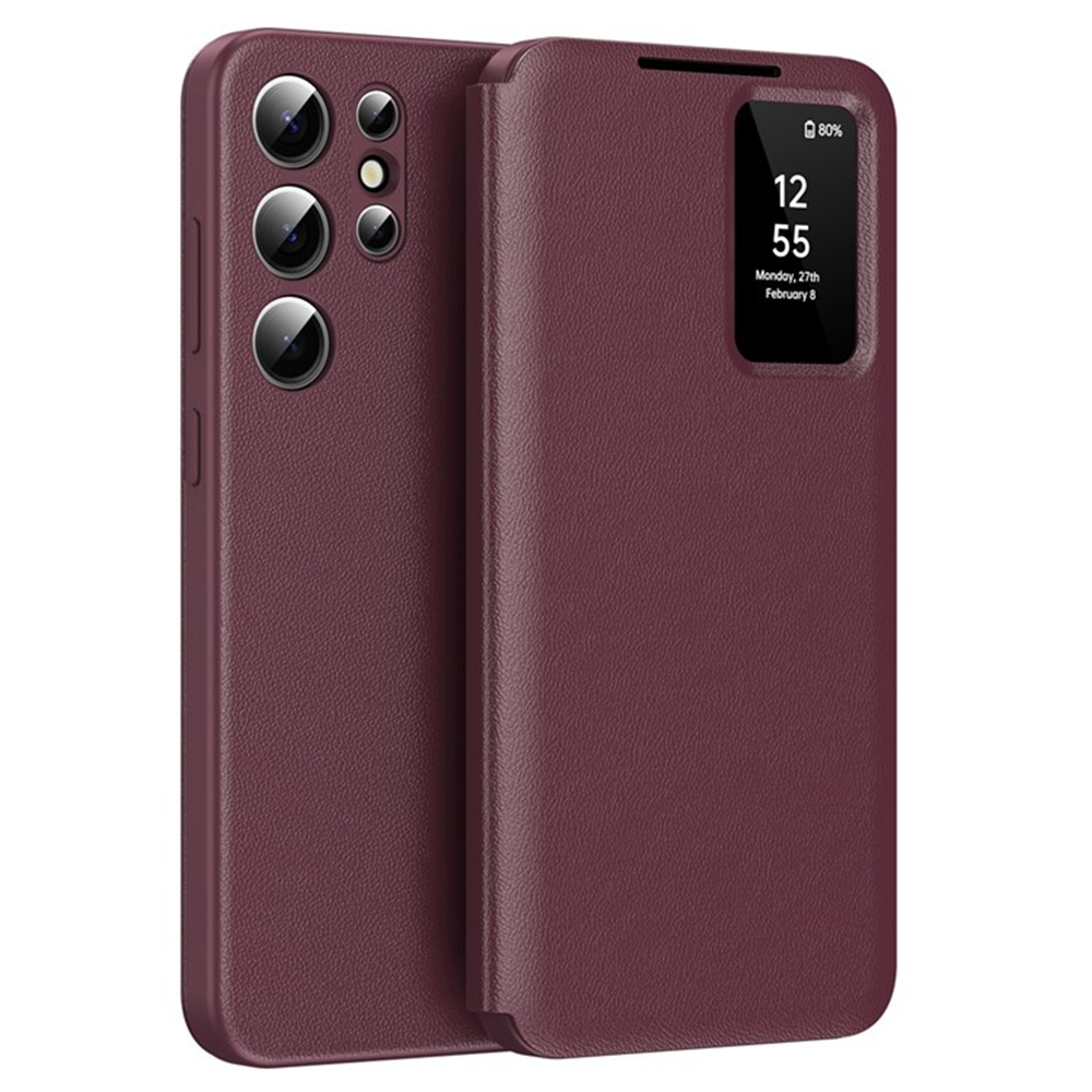Калъф за Samsung Galaxy S25 Ultra - Techsuit SmartView Series - Червен