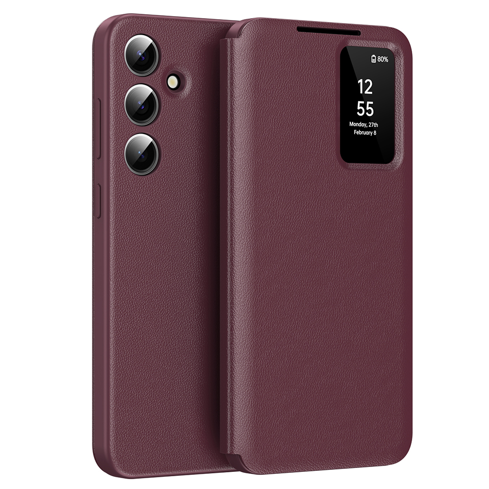 Калъф за Samsung Galaxy S25 - Techsuit SmartView Series - Червен