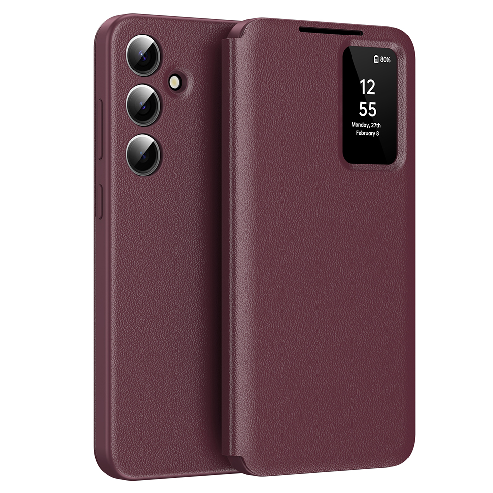 Калъф за Samsung Galaxy S24 FE - Techsuit SmartView Series - Червен