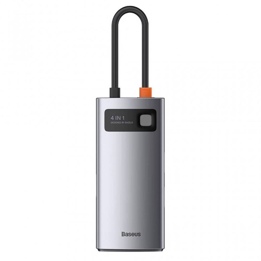Хъб тип-C към 2x USB, тип-C, HDMI, 4K@30 Hz, PD100W - Baseus Metal Glam (CAHUB-CY0G) - Сив