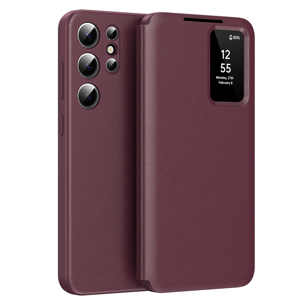 Калъф за Samsung Galaxy S23 Ultra - Techsuit SmartView Series - Червен