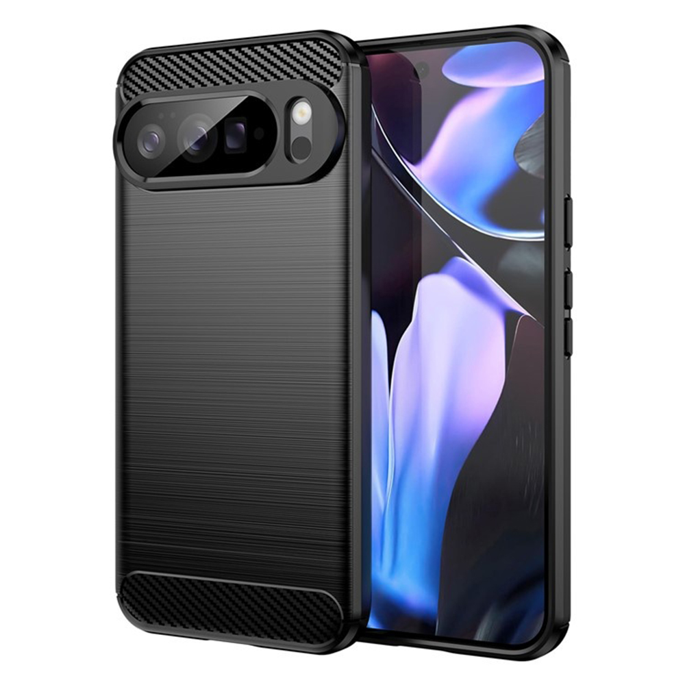 Калъф за Google Pixel 10 Pro XL - Techsuit Carbon Silicone - Черен
