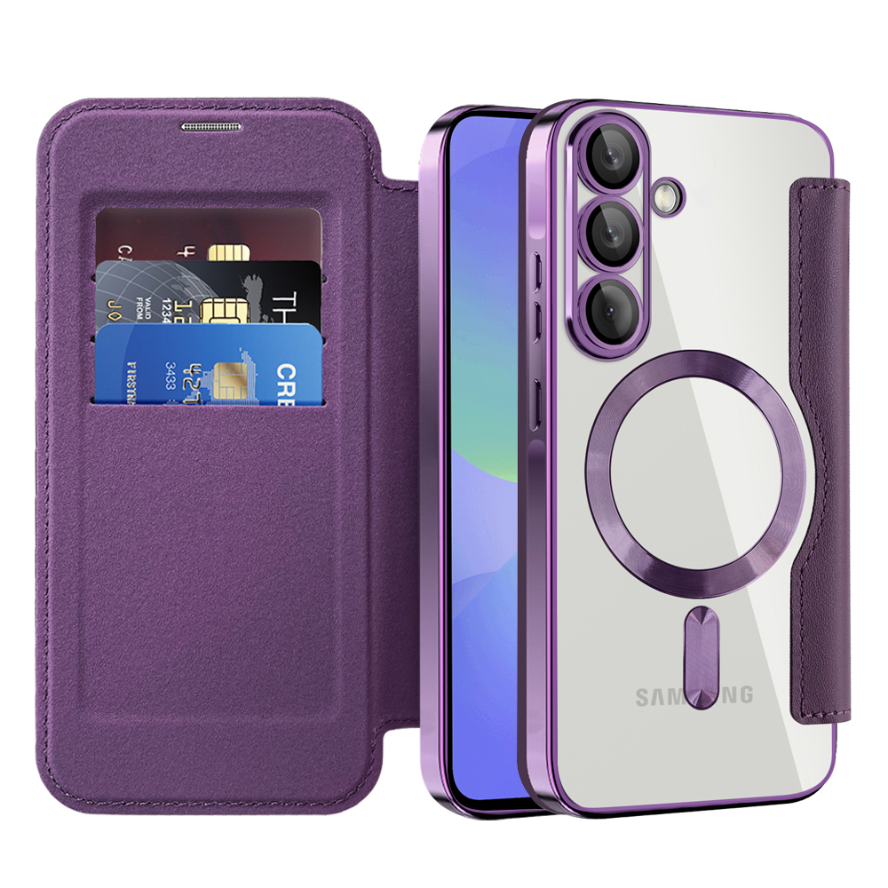 Калъф за Samsung Galaxy A36 5G - Techsuit SmartMag Book Case - Лилав