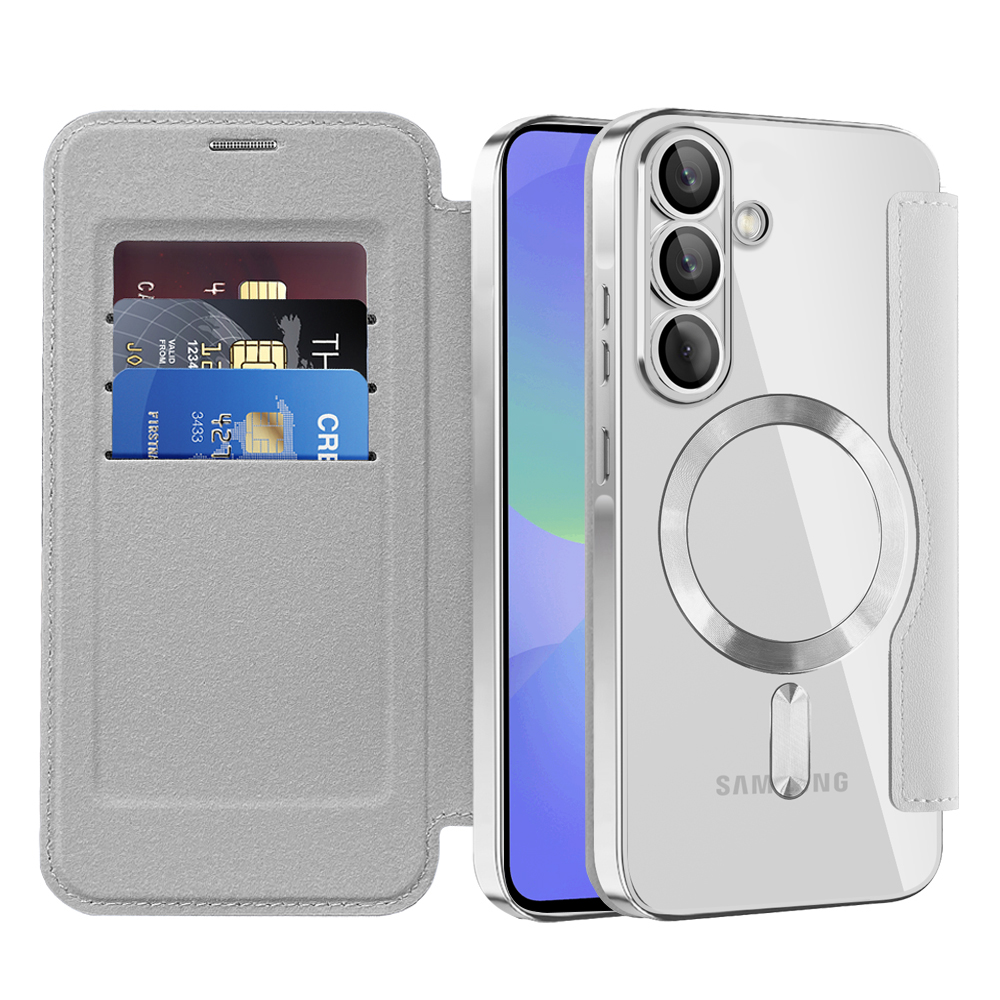 Калъф за Samsung Galaxy A36 5G - Techsuit SmartMag Book Case - Сив