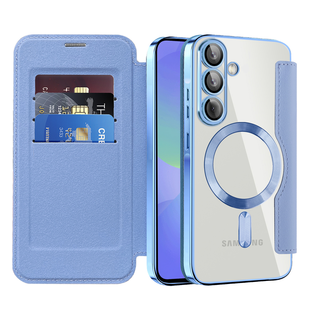 Калъф за Samsung Galaxy A36 5G - Techsuit SmartMag Book Case - Светлосин