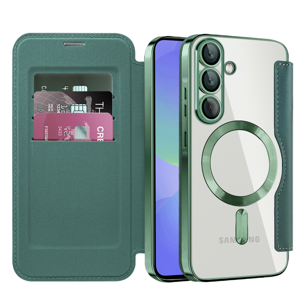 Калъф за Samsung Galaxy A36 5G - Techsuit SmartMag Book Case - Зелен