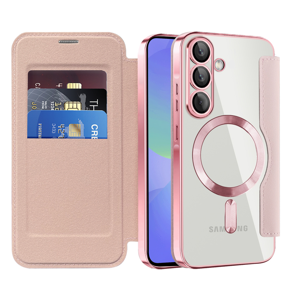 Калъф за Samsung Galaxy A36 5G - Techsuit SmartMag Book Case - Розов