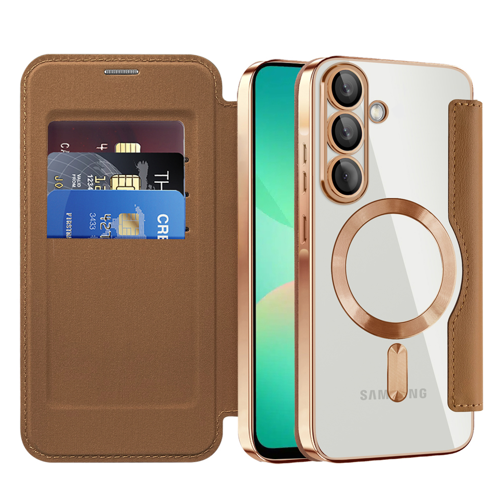 Калъф за Samsung Galaxy A26 5G - Techsuit SmartMag Book Case - Кафяв