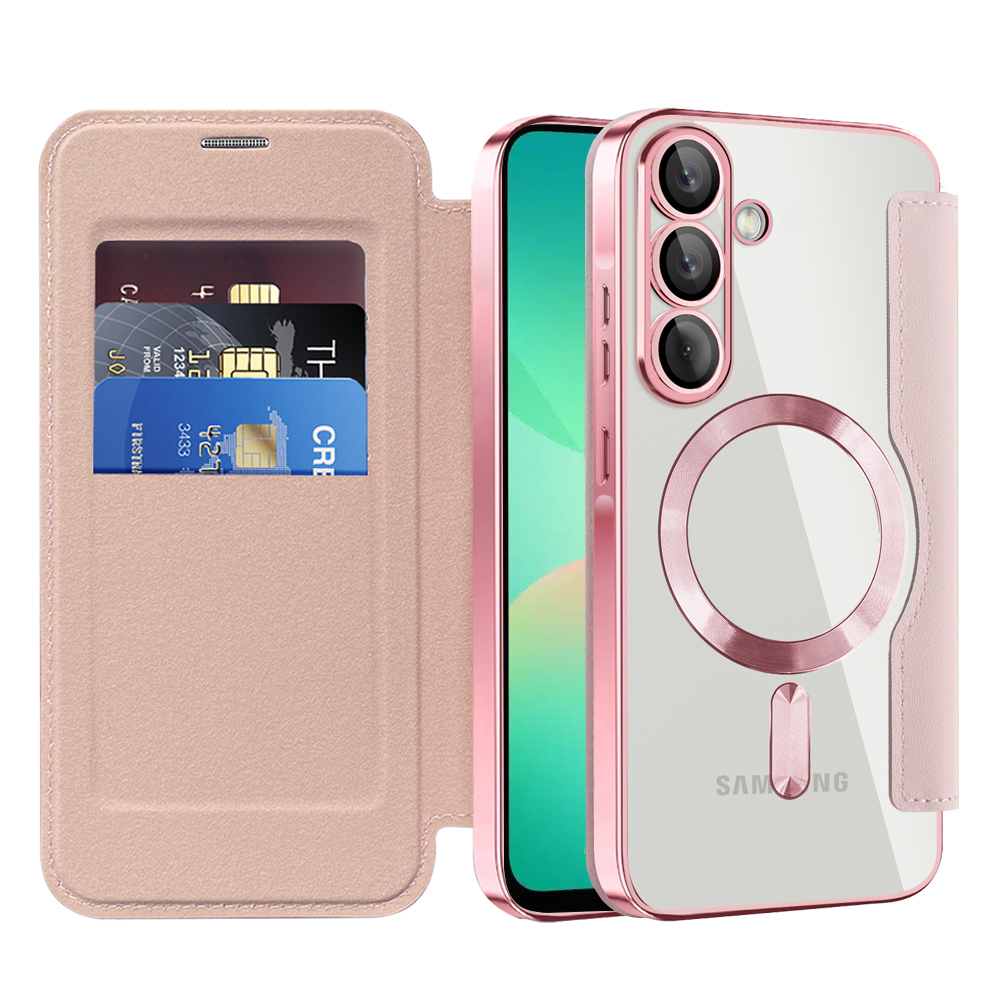 Калъф за Samsung Galaxy A26 5G - Techsuit SmartMag Book Case - Розов