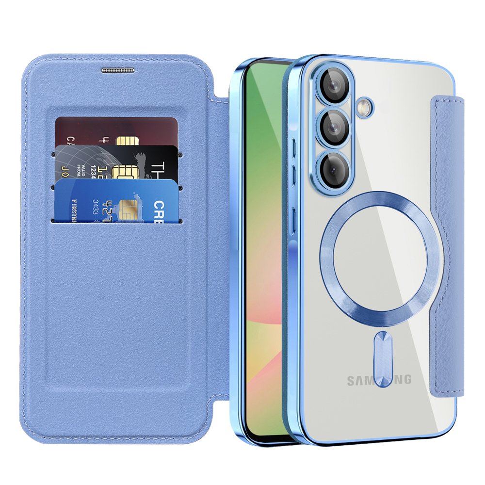Калъф за Samsung Galaxy A56 5G - Techsuit SmartMag Book Case - Светлосин