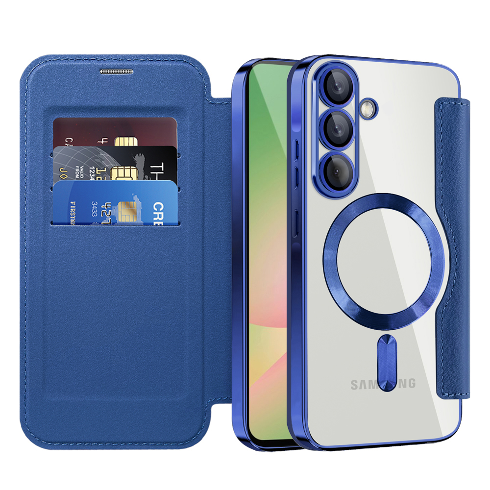 Калъф за Samsung Galaxy A56 5G - Techsuit SmartMag Book Case - Син