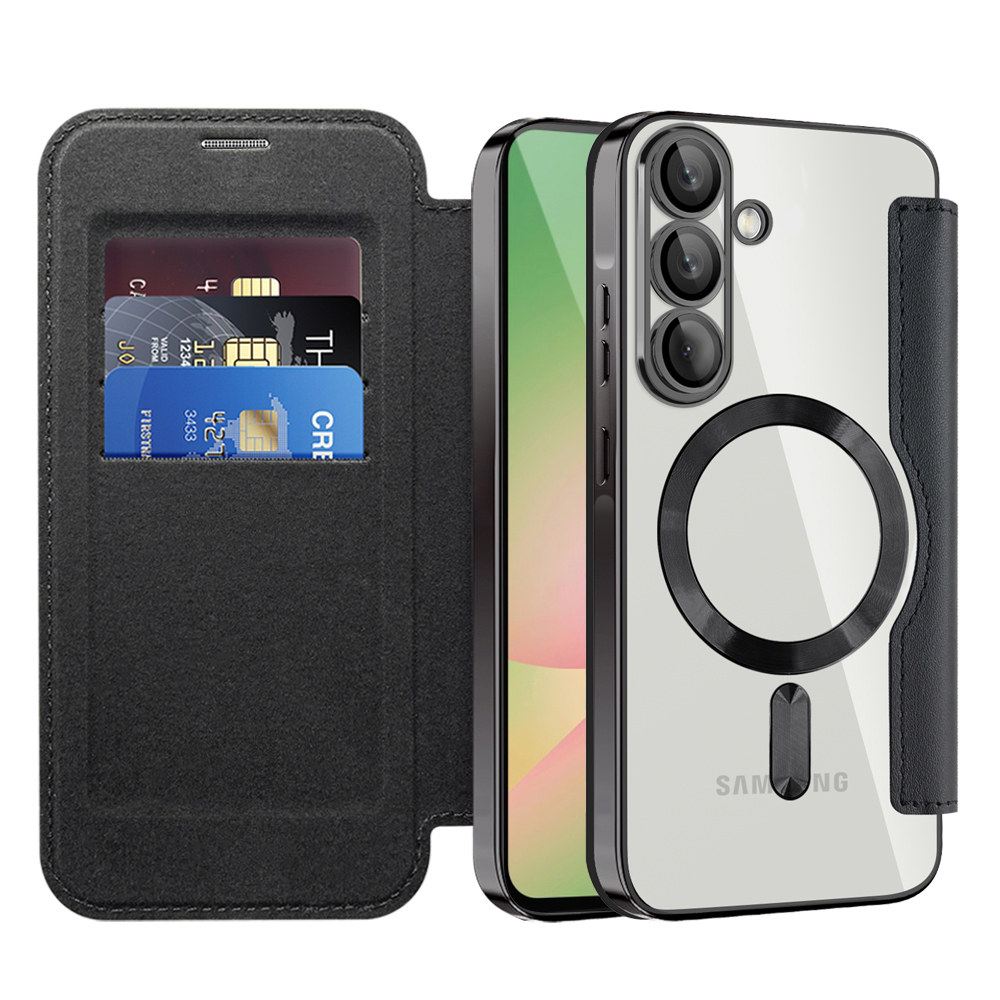 Калъф за Samsung Galaxy A56 5G - Techsuit SmartMag Book Case - Черен