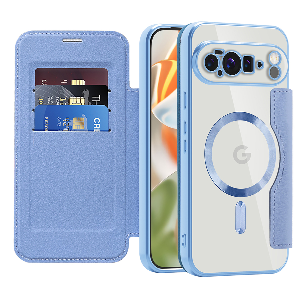 Калъф за Google Pixel 10 Pro XL - Techsuit SmartMag Book Case - Светлосин