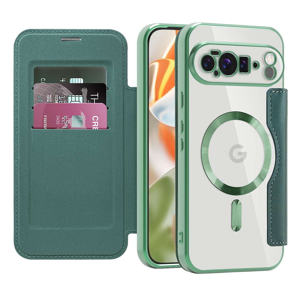 Калъф за Google Pixel 10 Pro XL - Techsuit SmartMag Book Case - Зелен