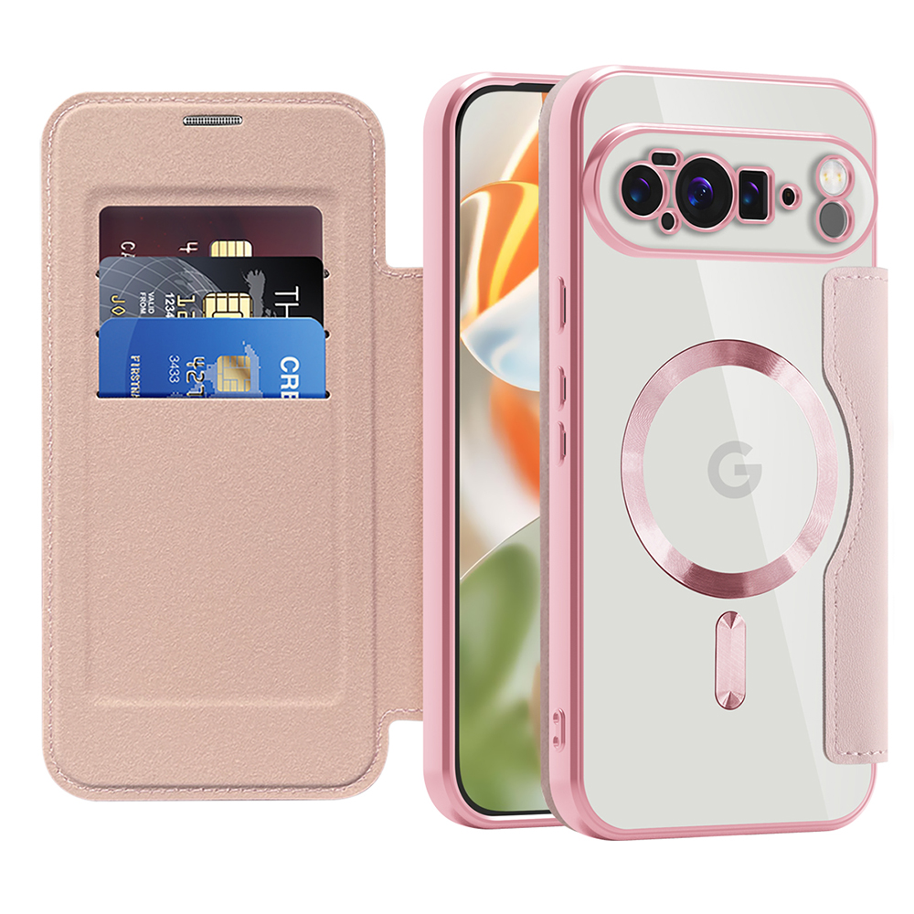 Калъф за Google Pixel 10 Pro XL - Techsuit SmartMag Book Case - Розов