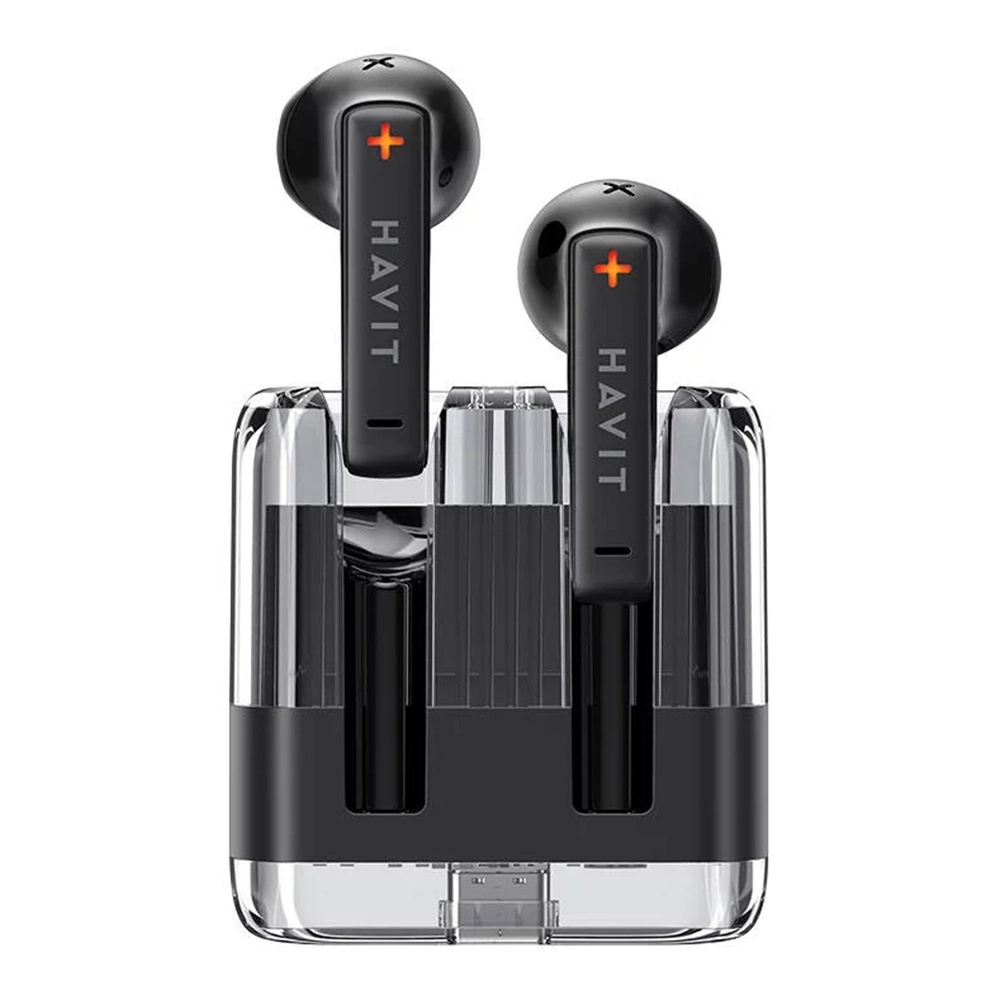 Безжични слушалки с микрофон, Type-C, Bluetooth 5.3, ENC, TWS, 300mAh - Havit (TW981) - черни