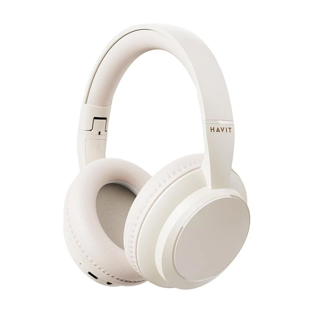 Слушалки за ухо, Bluetooth V5.4, 400mAh, Type-C - Havit (H619BT) - Бял