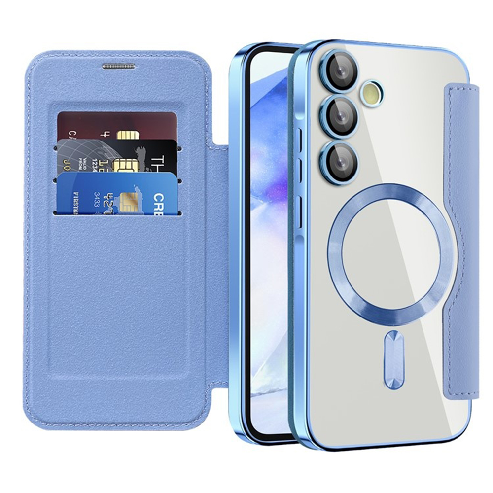 Калъф за Samsung Galaxy A55 5G - Techsuit SmartMag Book Case - Светлосин