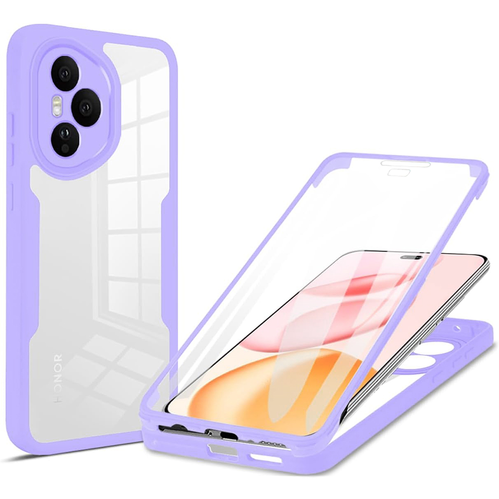 Калъф за Honor 400 Pro + капак - Techsuit ColorVerse 360 Series - Лилав