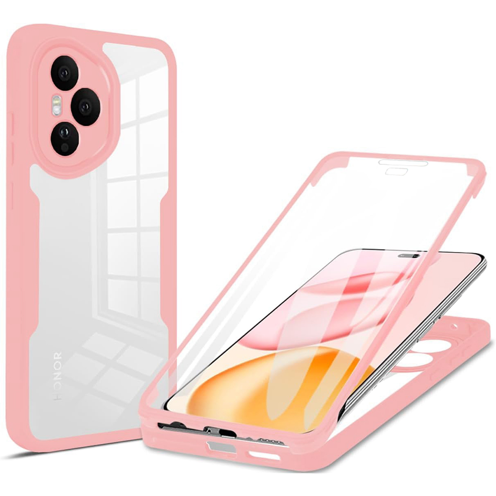 Калъф за Honor 400 Pro + капак - Techsuit ColorVerse 360 Series - Розов