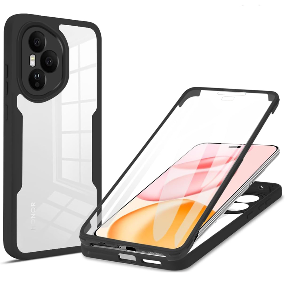 Калъф за Honor 400 Pro + калъф - Techsuit ColorVerse 360 Series - Черен