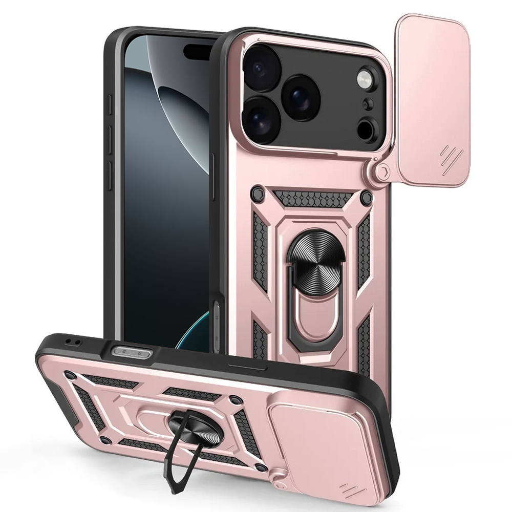 Калъф за iPhone 17 Pro Max - Techsuit CamShield Series - Розово злато