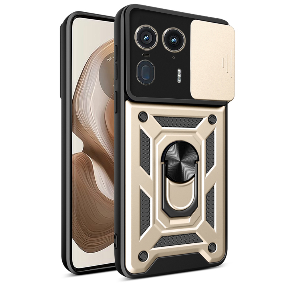Калъф за Motorola Edge 50 Ultra - Techsuit CamShield Series - златен