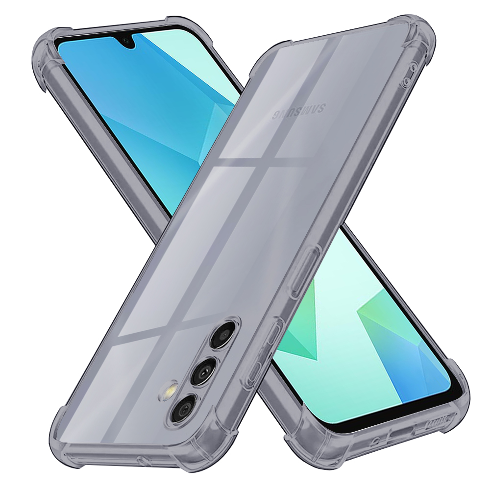 Калъф за Samsung Galaxy A16 4G / A16 5G - Techsuit Shockproof Прозрачен Silicone - Smoke Черен