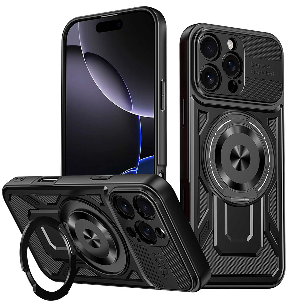 Калъф за iPhone 16 Pro - Techsuit RuggedCam - Черен