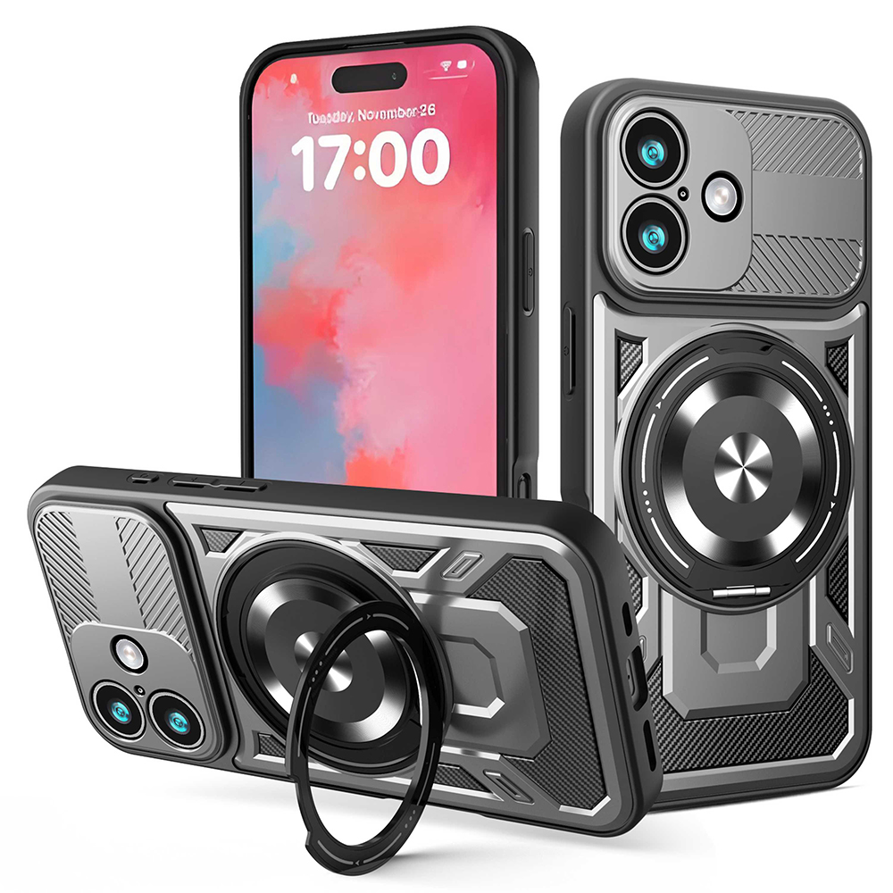 Калъф за iPhone 17 - Techsuit RuggedCam - Сив