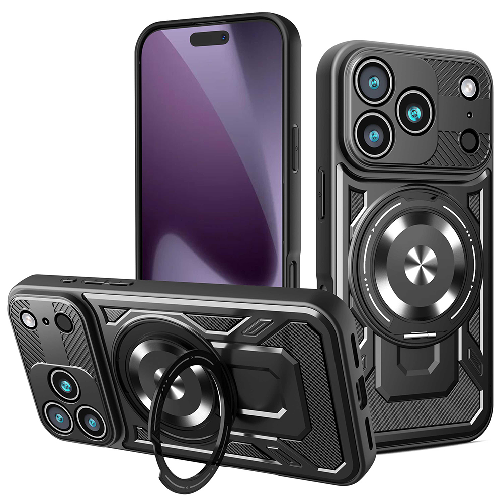 Калъф за iPhone 17 Pro - Techsuit RuggedCam - Черен