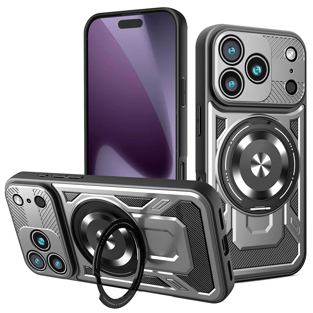 Калъф за iPhone 17 Pro - Techsuit RuggedCam - Сив