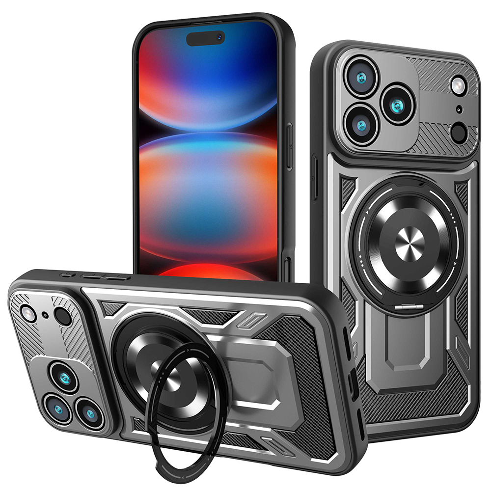 Калъф за iPhone 17 Pro Max - Techsuit RuggedCam - Сив