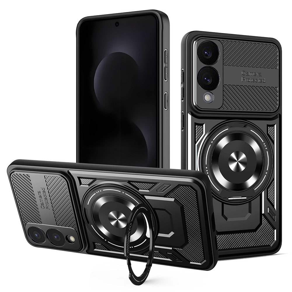 Калъф за Samsung Galaxy S25 Edge - Techsuit RuggedCam - Черен